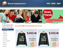 Tablet Screenshot of anna-mba.solvedassignments.in